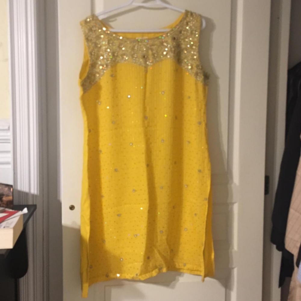 Yellow punjabi suit
